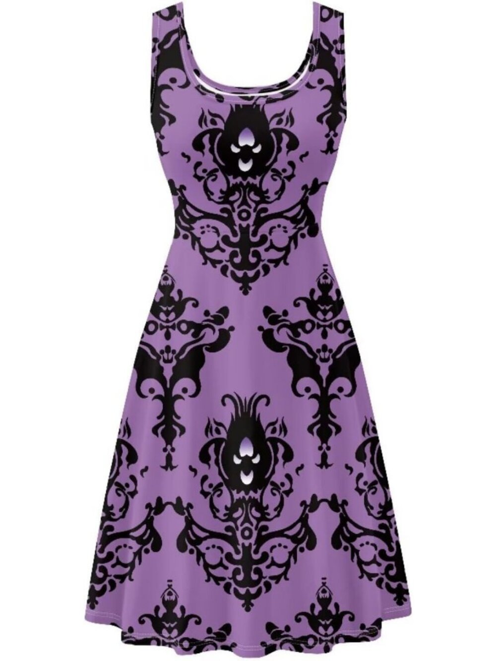 Casual Sleeveless A-Line Sundress with Pockets, Scoop Neck for Summer Travel